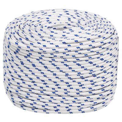 vidaXL Corda de barco 6 mm 50 m polipropileno branco