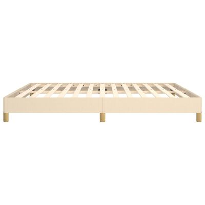 vidaXL Estrutura de cama sem colchão 180x200 cm tecido cor creme