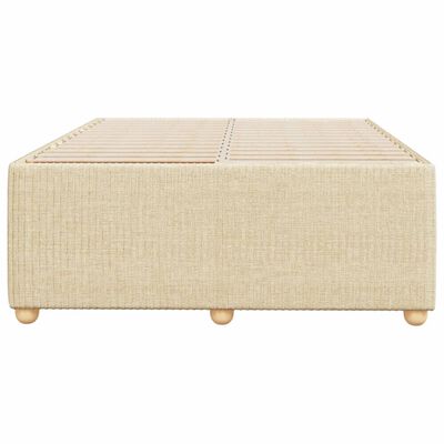 vidaXL Estrutura de cama 120x190 cm tecido cor creme