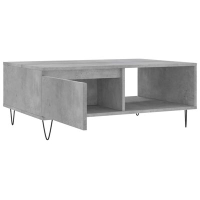 vidaXL Mesa de centro 90x60x35 cm derivados madeira cinzento cimento