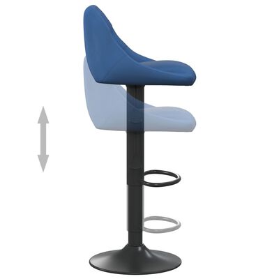 vidaXL Bancos de bar 2 pcs veludo azul