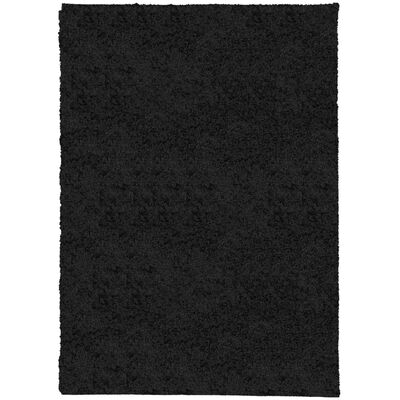 vidaXL Tapete shaggy de pelo alto PAMPLONA 200x280 cm preto