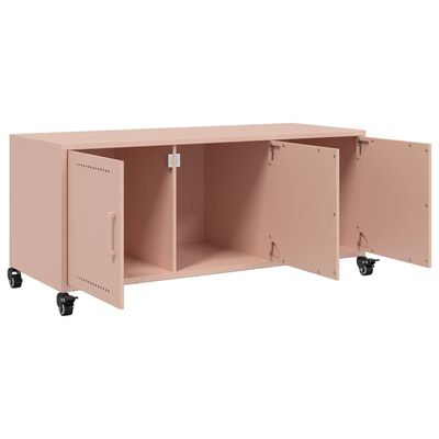 vidaXL Móvel de TV 100,5x39x43,5 cm aço rosa