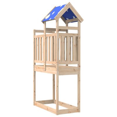 vidaXL Torre de brincar 110,5x52,5x215 cm madeira de pinho maciça