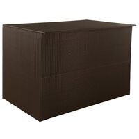 vidaXL Caixa de arrumação para jardim 150x100x100 cm vime PE castanho