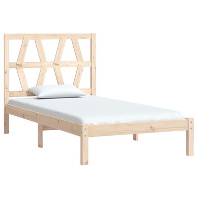 vidaXL Estrutura de cama 100x200 cm pinho maciço