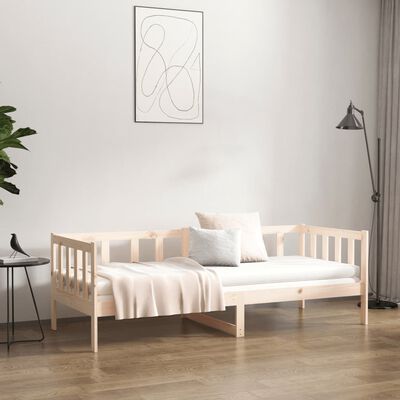 vidaXL Sofá-cama sem colchão 90x190 cm madeira de pinho maciça