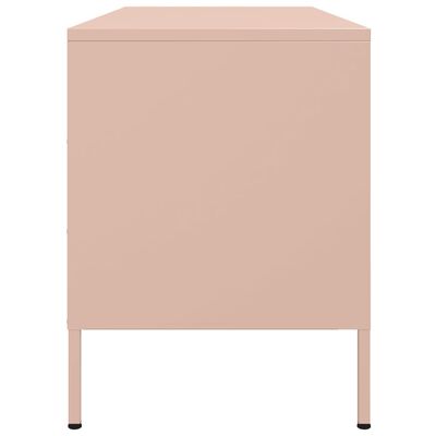 vidaXL Móvel de TV 100,5x39x50,5 cm aço rosa