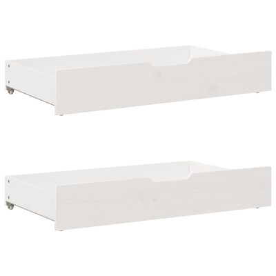 vidaXL Sofá-cama c/ gavetas 90x190 cm madeira de pinho maciça branco