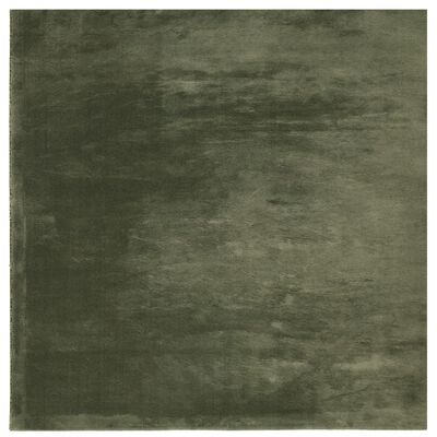 vidaXL Tapete pelo curto macio lavável HUARTE 240x240cm verde-floresta