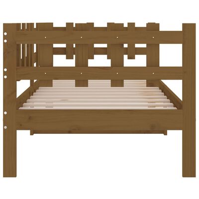 vidaXL Sofá-cama 80x200 cm madeira de pinho maciça castanho mel