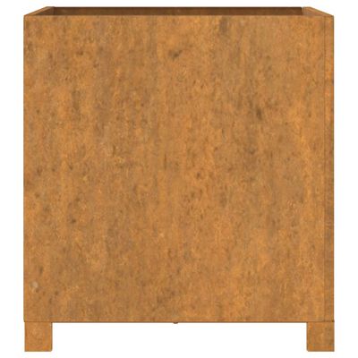 vidaXL Vaso/floreira com pernas 49x47x50 cm aço corten cor enferrujado