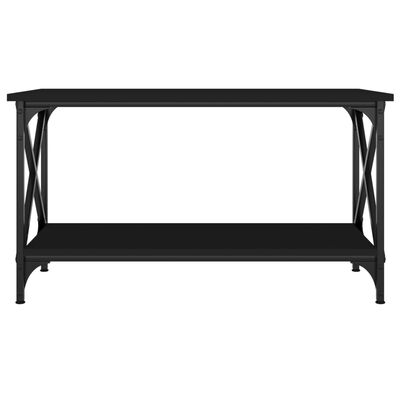 vidaXL Mesa de centro 80x45x45 cm derivados de madeira/ferro preto