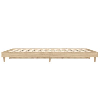 vidaXL Estrutura de cama 135x190 cm derivados madeira carvalho sonoma