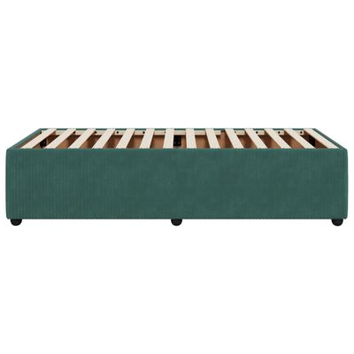 vidaXL Estrutura de cama 80x200 cm veludo verde-escuro