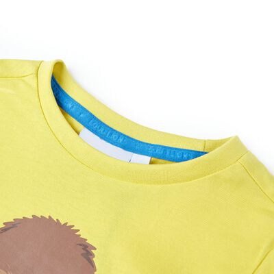 T-shirt infantil com mangas curtas amarelo 92