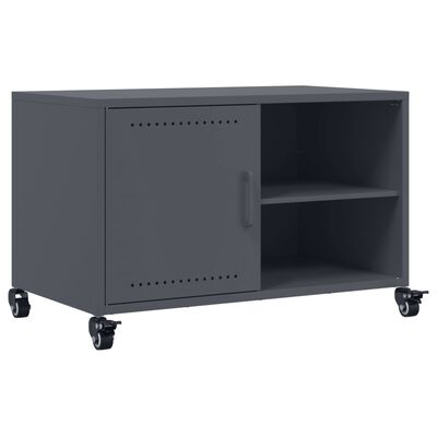 vidaXL Móvel de TV 68x39x43,5 cm aço antracite