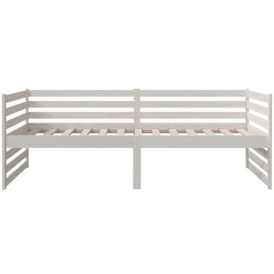 vidaXL Sofá-cama 90x190 cm madeira de pinho maciça branco