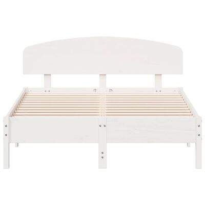 vidaXL Cama sem colchão 120x190 cm madeira de pinho maciça branco