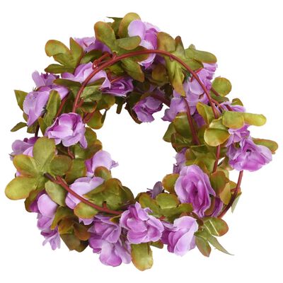 vidaXL Grinaldas de flores de Natal 6 pcs 250 cm roxo claro