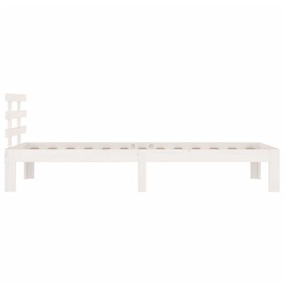 vidaXL Estrutura de cama 100x200 cm madeira maciça branco