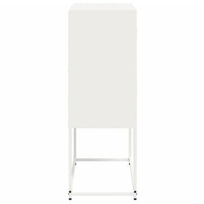 vidaXL Aparador 68,5x38,5x107 cm aço branco