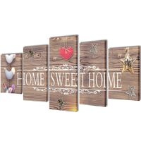 Políptico design "Home sweet home" 100 x 50