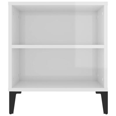 vidaXL Móvel p/ TV 102x44,5x50 cm derivados madeira branco brilhante