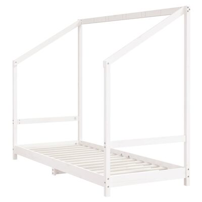 vidaXL Estrutura de cama infantil 2x(80x200) cm pinho maciço branco