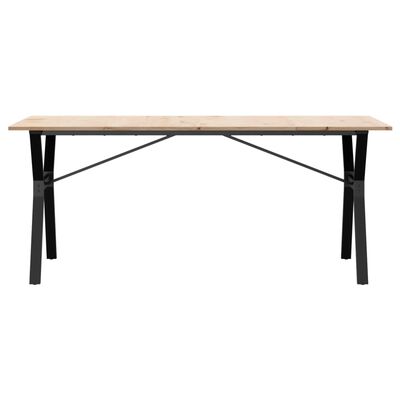 vidaXL Mesa de jantar estrutura em Y 180x90x75cm pinho e ferro fundido