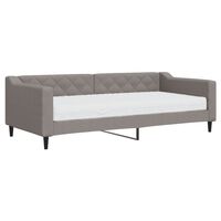 vidaXL Sofá-cama com colchão 90x200 cm tecido cinzento-acastanhado