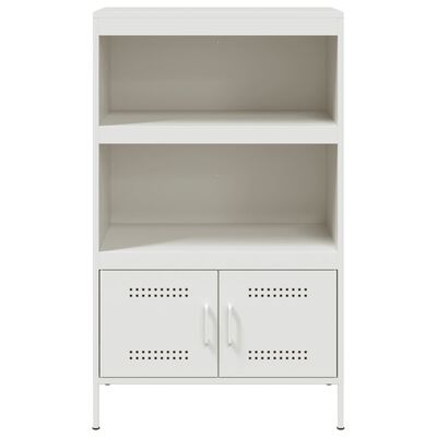 vidaXL Aparador alto 68x39x113 cm aço branco