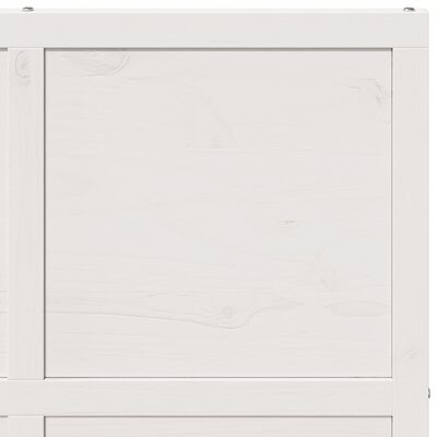 vidaXL Porta de celeiro 90x208 cm madeira de pinho maciça branco