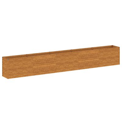 vidaXL Canteiro elevado de jardim 482x50x69 cm aço corten