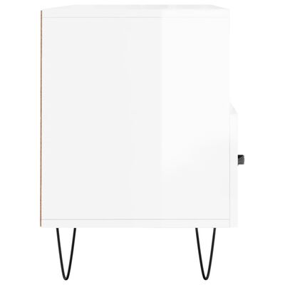 vidaXL Móvel para TV 102x36x50 cm derivados madeira branco brilhante