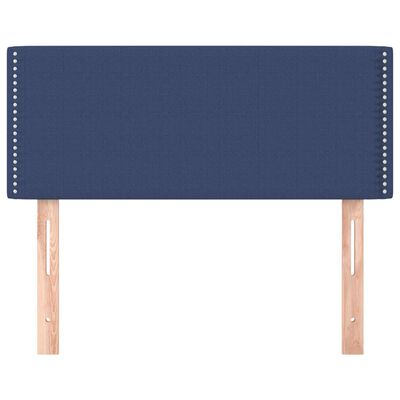 vidaXL Cabeceira de cama tecido 100x5x78/88 cm azul