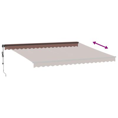 vidaXL Toldo retrátil automático 450x300 cm castanho