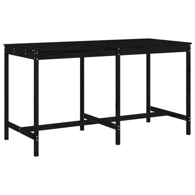 vidaXL 9 pcs conjunto de bar para jardim pinho maciço preto