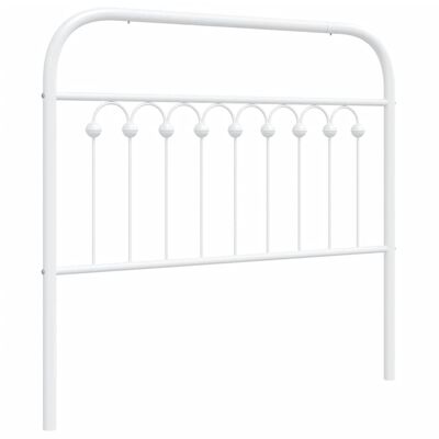 vidaXL Cabeceira de cama 100 cm metal branco