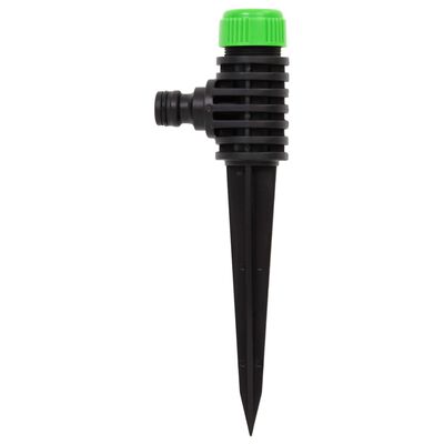 vidaXL Sprinklers rotativos 6 pcs 3x6x19,5 cm ABS/PP verde/preto