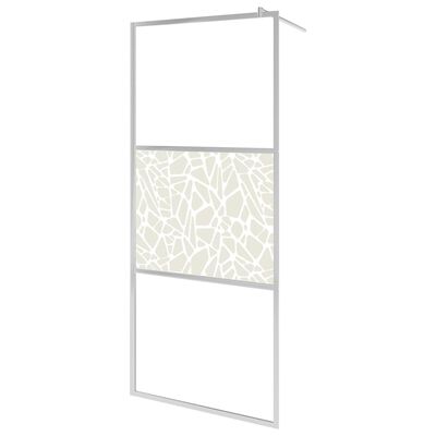 vidaXL Divisória de chuveiro 115x195 cm vidro ESG design pedras