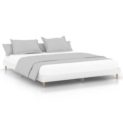 vidaXL Estrutura de cama 200x200 cm derivados de madeira branco