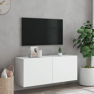 vidaXL Móvel de parede para TV 100x30x41 cm branco