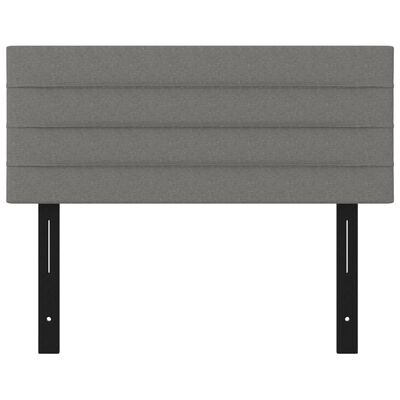 vidaXL Cabeceira de cama tecido 100x5x78/88 cm cinzento-escuro