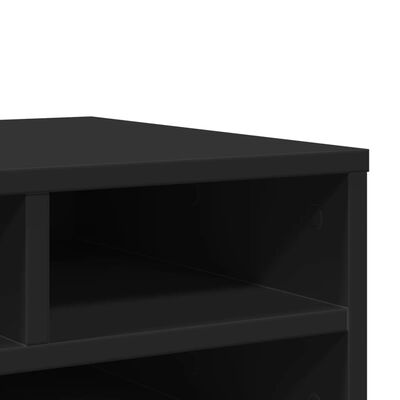 vidaXL Suporte de impressora 49x40x22,5 cm derivados madeira preto