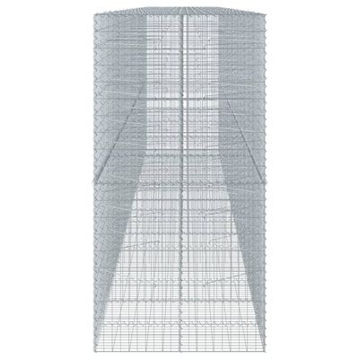 vidaXL Cesto gabião com cobertura 800x100x200 cm ferro galvanizado