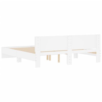 vidaXL Estrutura de cama com cabeceira 160x200 cm branco