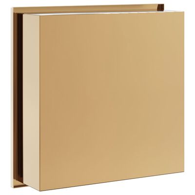 vidaXL Nicho parede p/ duche 32x32x9cm aço inoxidável dourado escovada