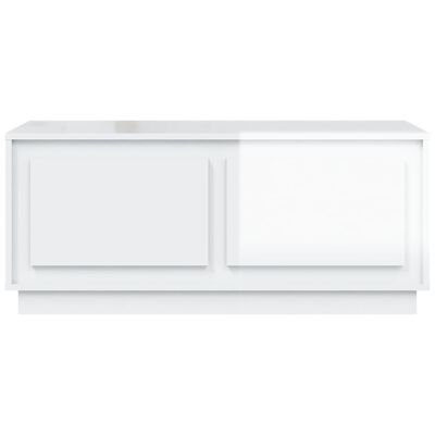 vidaXL Mesa de centro 102x50x44 cm derivados madeira branco brilhante