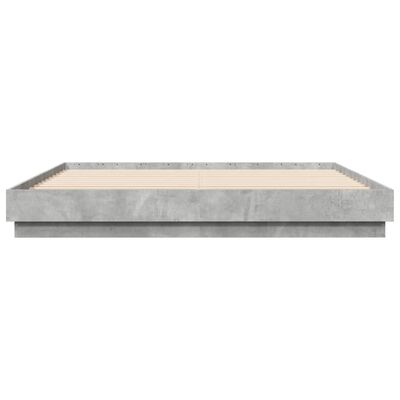 vidaXL Estrutura de cama 180x200 cm derivados de madeira cinza cimento